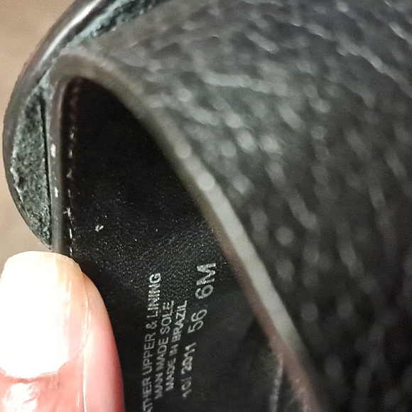 TORY BURCH Patti 3 Wedge Platform Sandal Tumbled Leather Black Luxury Designer - Picture 6 of 8